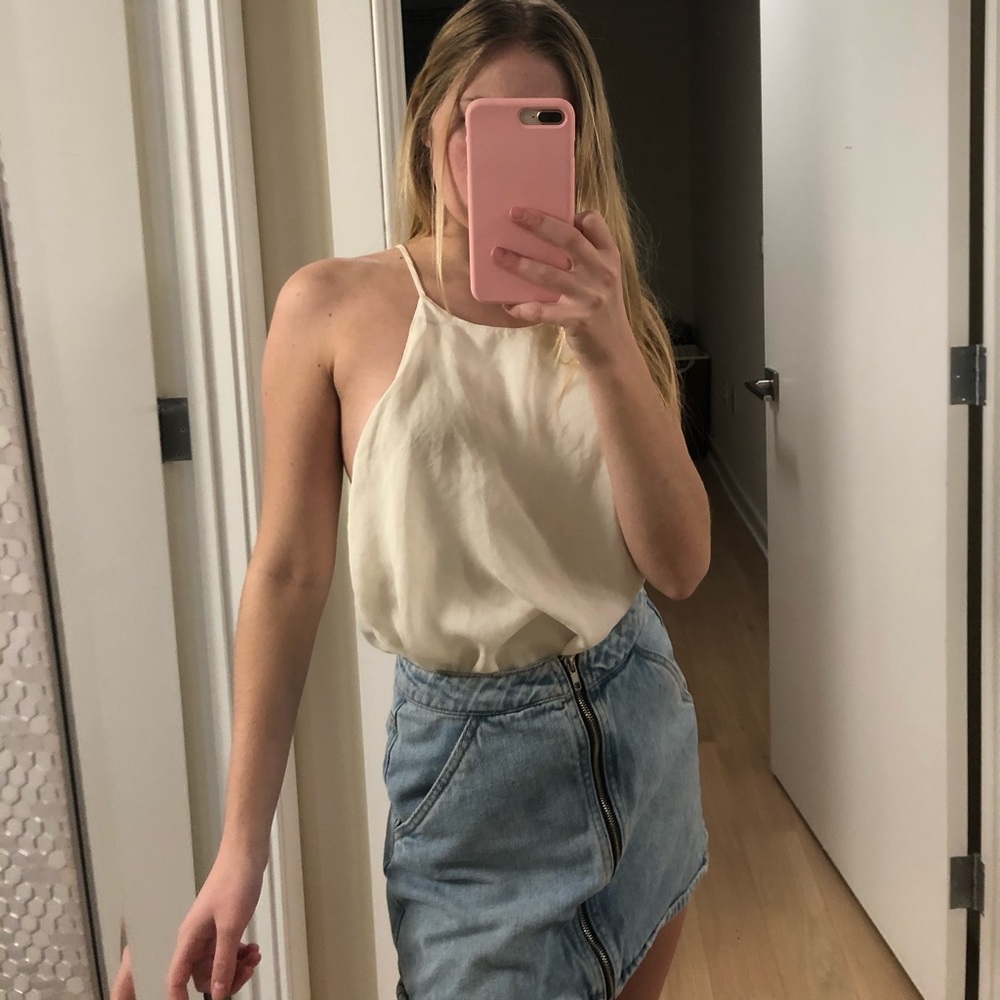 Back tie body suit